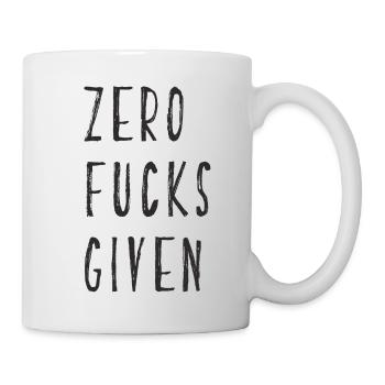 zero fucks given - Tasse - Weiß - Rechts