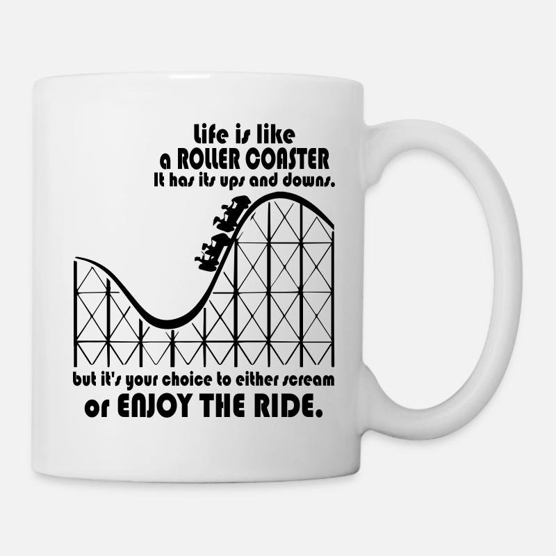Life is like a Roller Coaster - Tasse - Weiß