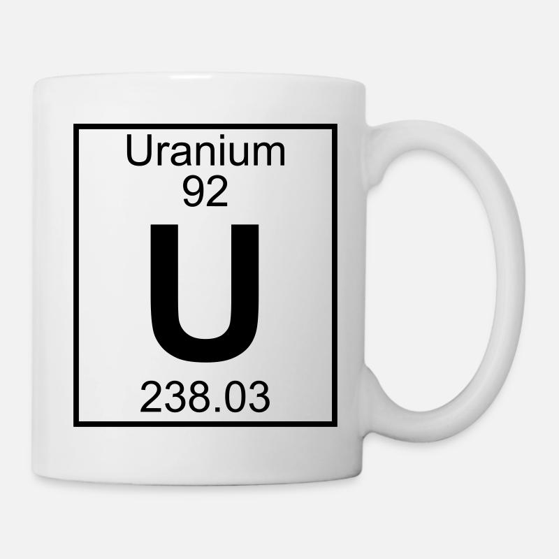 Periodic Element 92 - U (uranium) - BIG - Mug blanc - blanc