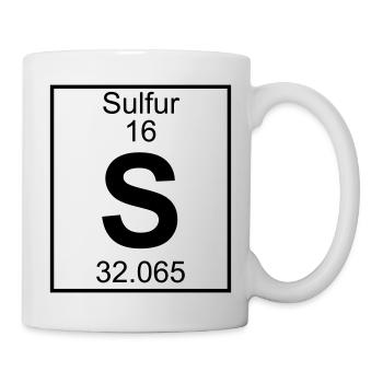 Sulfur (S) (element 16) - Mug - white - Right