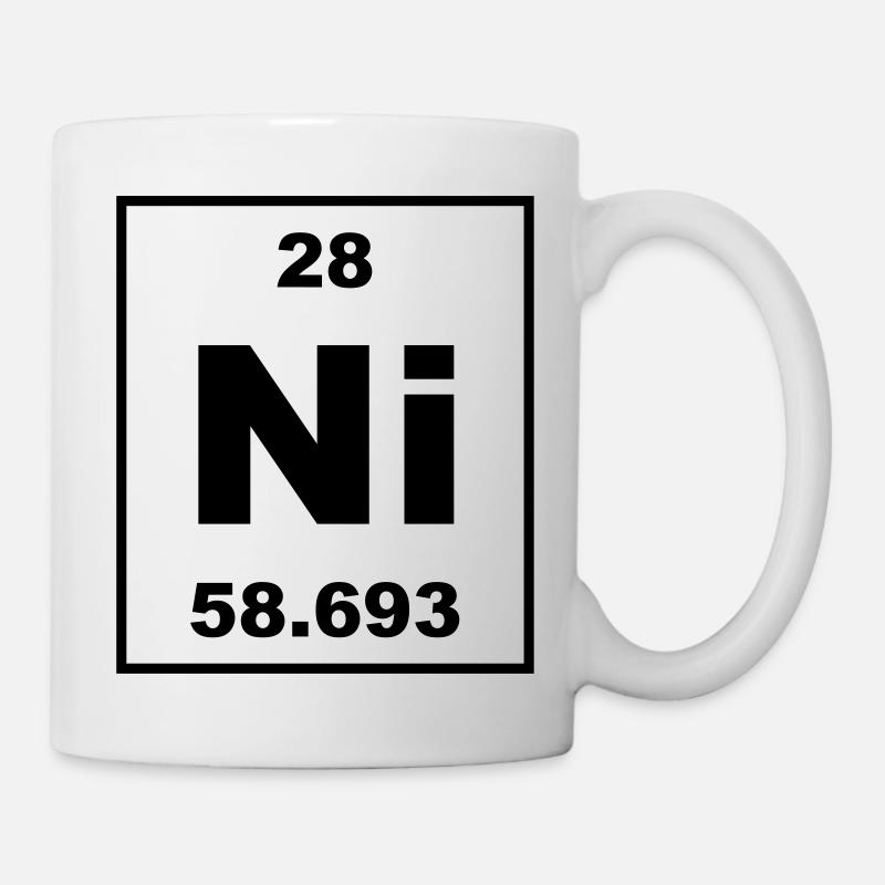 Periodic Element 28 - Ni (nickel) - small - Mug blanc - blanc