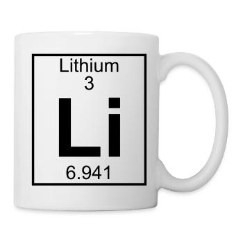 Lithium (Li) (element 3) - Mug - white - Right