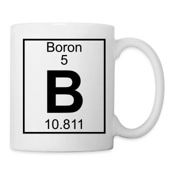 Periodic table element 5 - B (boron) - BIG - Mug blanc - blanc - Droite
