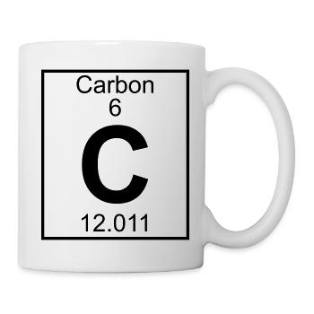 Periodic table element 6 - C (carbon) - BIG - Mug blanc - blanc - Droite