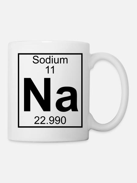 Sodium (Na) (element 11) - Mug - white