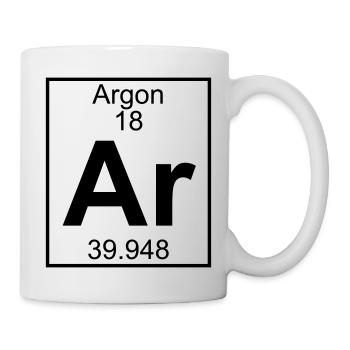 Argon (Ar) (element 18) - Mug - white - Right