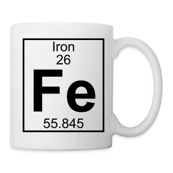 Iron (Fe) (element 26) - Mug - white - Right
