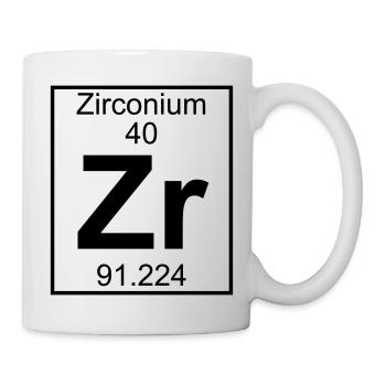 Zirconium (Zr) (element 40) - Mug - white - Right