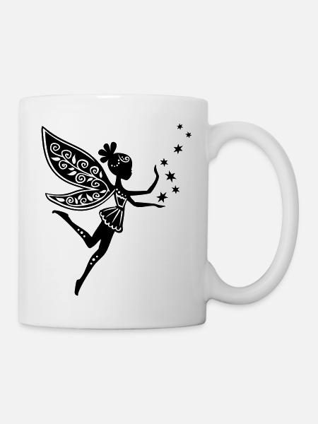 Fée, Pixie, Elfe, étoile, magie, imagination, été - Mug blanc - blanc