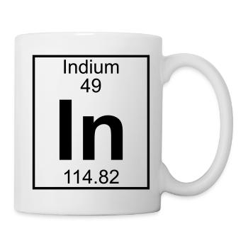 Indium (In) (element 49) - Mug - white - Right