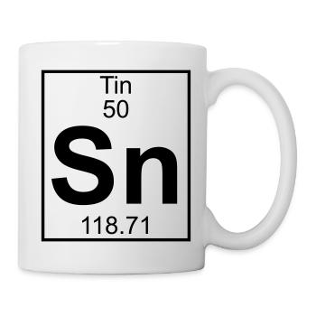 Tin (Sn) (element 50) - Mug - white - Right