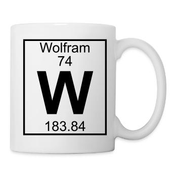 Wolfram (W) (element 74) - Mug - white - Right