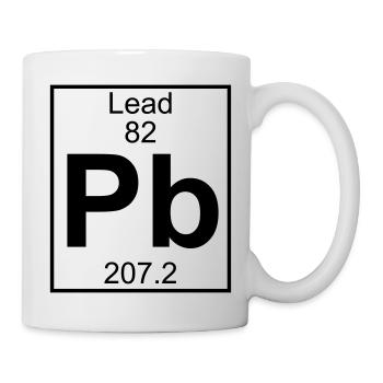 Lead (Pb) (element 82) - Mug - white - Right