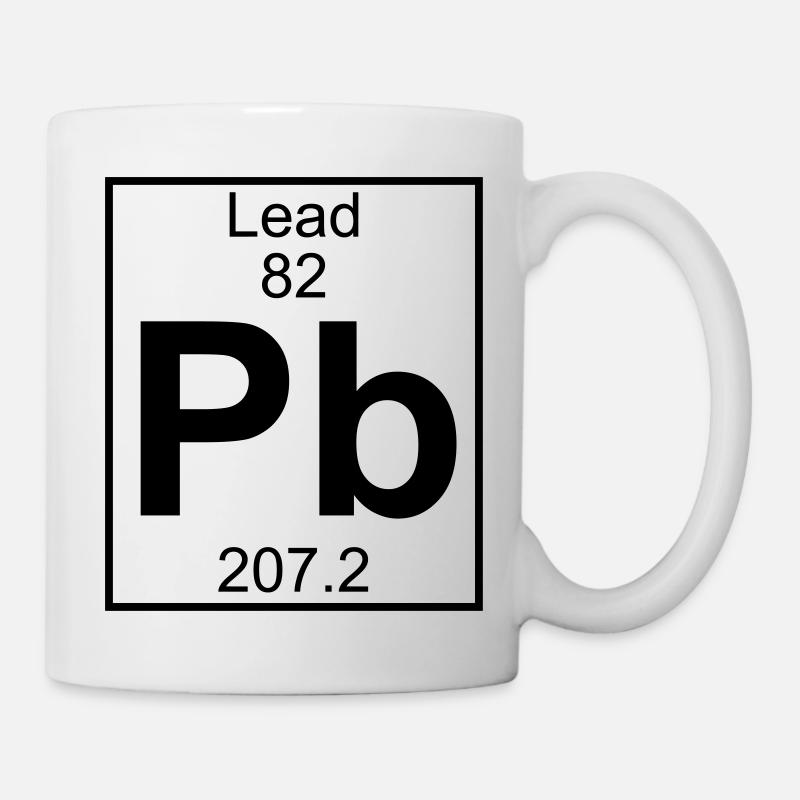 Lead (Pb) (element 82) - Mug - white