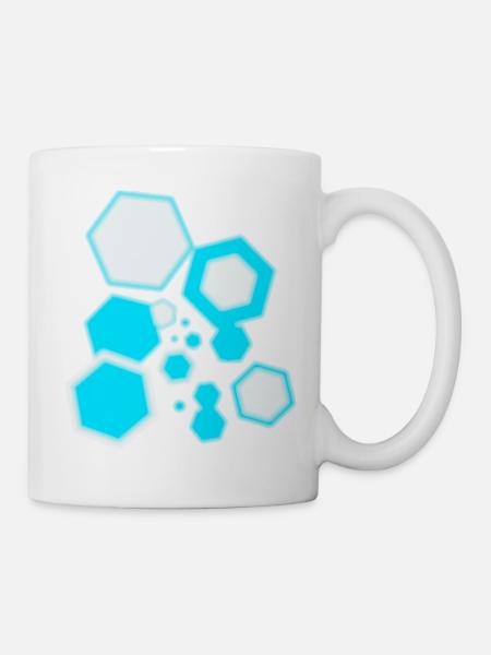 sechseck - Tasse - Weiß