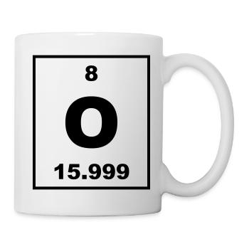 Oxygen (O) (element 8) - Mug - white - Right