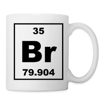 Bromine (Br) (element 35) - Mug - white - Right