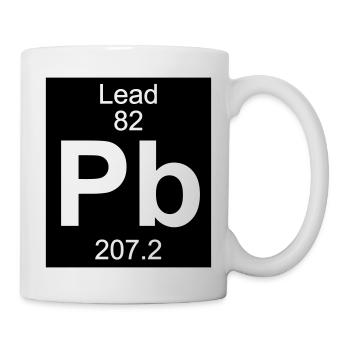 Lead (Pb) (element 82) - Mug - white - Right