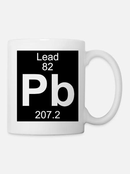 Element 82 - pb (lead) - Inverse (Full) - Tasse - Weiß