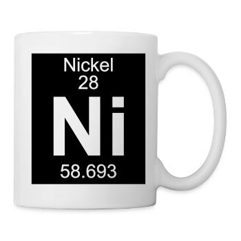 Nickel (Ni) (element 28) - Mug - white - Right