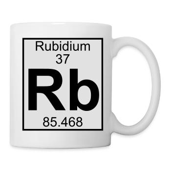 Rubidium (Rb) (element 37) - Mug - white - Right