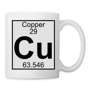 Copper (Cu) (element 29) - Mug - white - Right