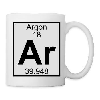 Argon (Ar) (element 18) - Mug - white - Right