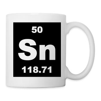 Tin (Sn) (element 50) - Mug - white - Right