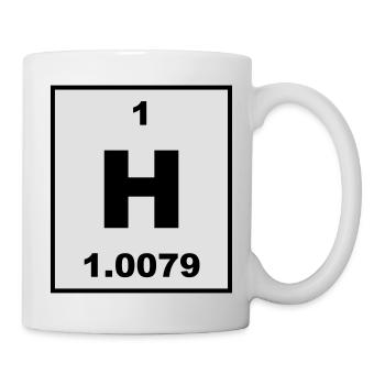 Hydrogen (H) (element 1) - Mug - white - Right