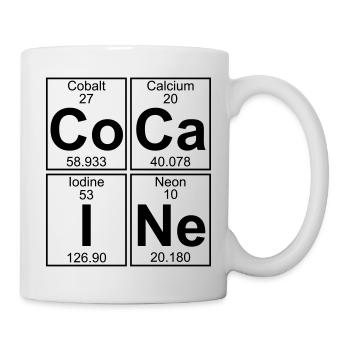 Co-Ca-I-Ne (cocaine) - Full - Mug - white - Right