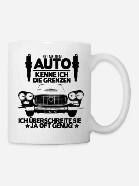 Auto Liebhaber Geschenk Oldtimer Autofahrer Shirt - Tasse - Weiß