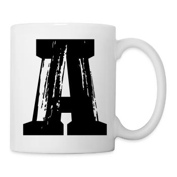 A - Buchstabe - Tasse - Weiß - Rechts