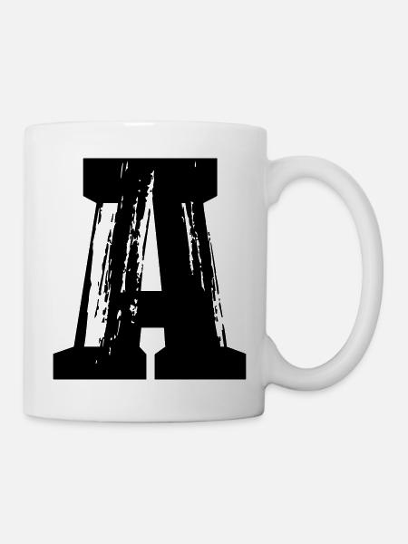 A - Buchstabe - Tasse - Weiß