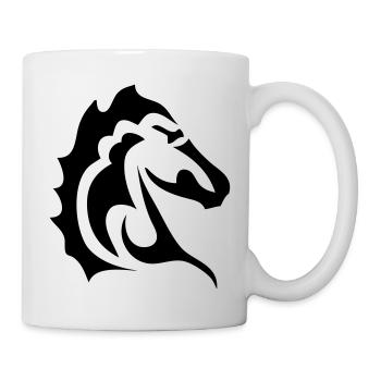 tribal horse head 1 - Mug - white - Right