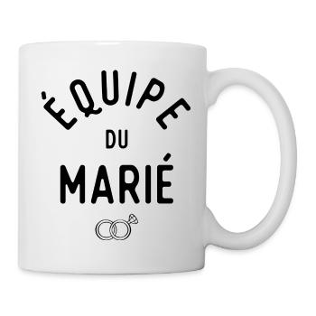 équipe du marié evg - Mug blanc - blanc - Droite