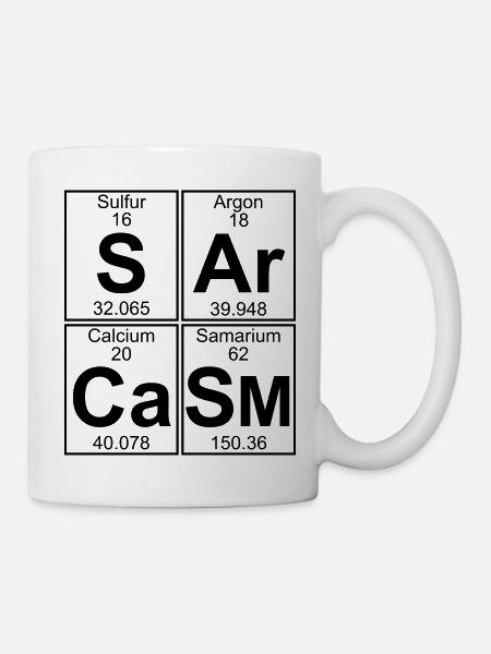 S-Ar-Ca-Sm (sarcasm) - Full - Tasse - Weiß