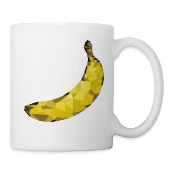 Polygone de banane - Mug blanc - blanc - Droite