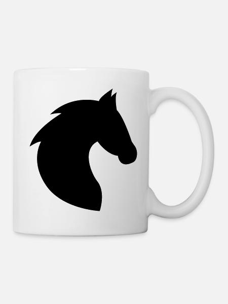 Cheval, tête de cheval, chevaux, équitation, tête - Mug blanc - blanc