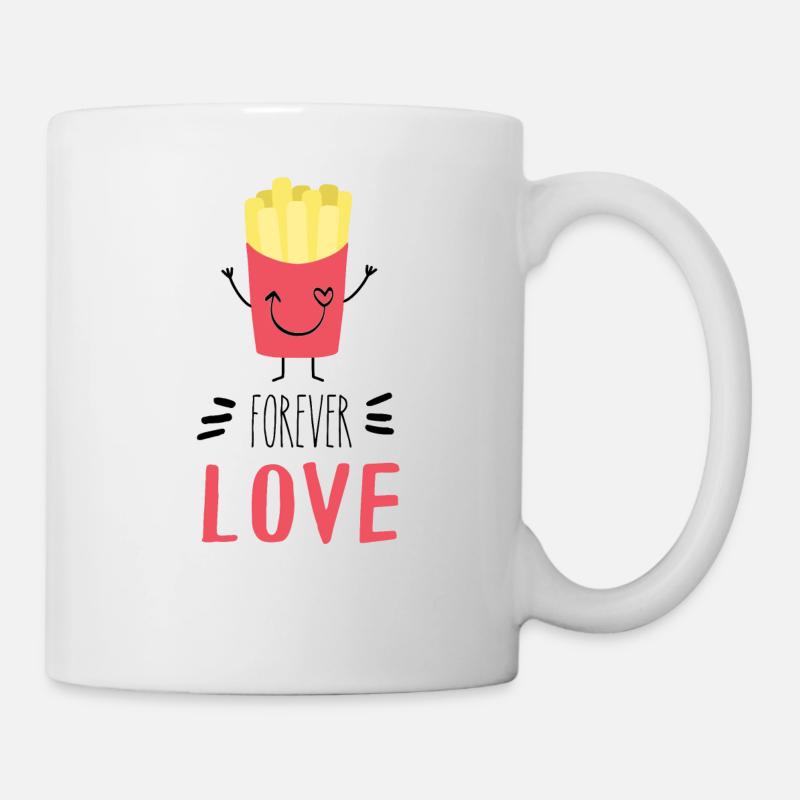 frites - frites - amour - Mug blanc - blanc