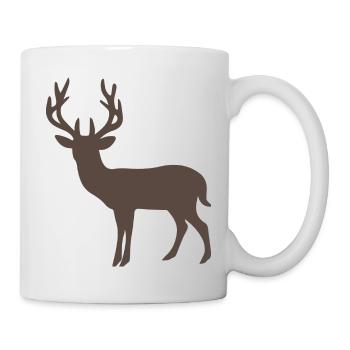 black forest Hirsch Schwarzwald Geweih Jagd J - Tasse - Weiß - Rechts