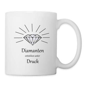 Diamonds are formed under pressure - Mug - white - Right
