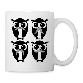 moustache owl - Mug - white - Right