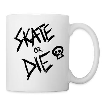SKATE or DIE! - Tasse - Weiß - Rechts