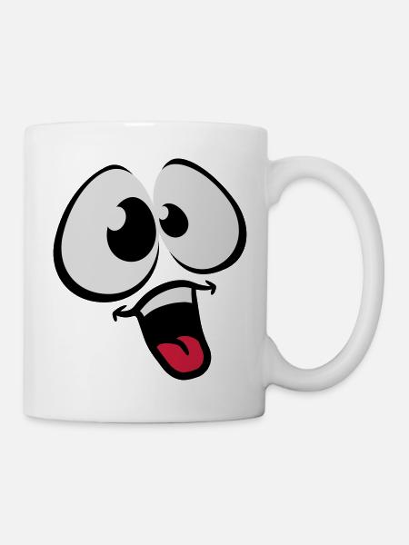 Funny Comic Face - Mug blanc - blanc