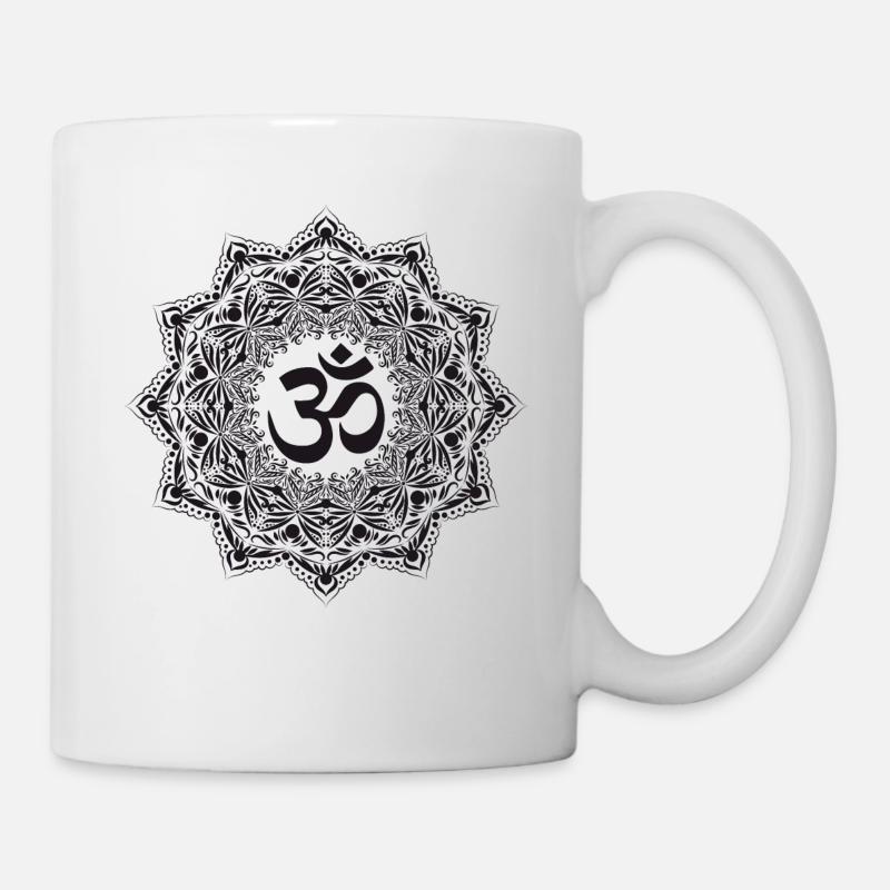 Spirit - Om Sign | Mandala - Mug blanc - blanc