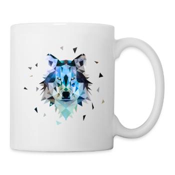 Wolf - Design Geschenk - Tasse - Weiß - Rechts