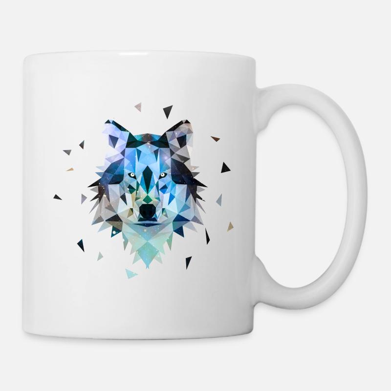Wolf - Design Geschenk - Tasse - Weiß