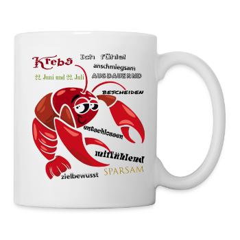Sternzeichen krebs - Tasse - Weiß - Rechts