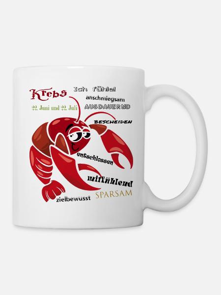 Sternzeichen krebs - Tasse - Weiß