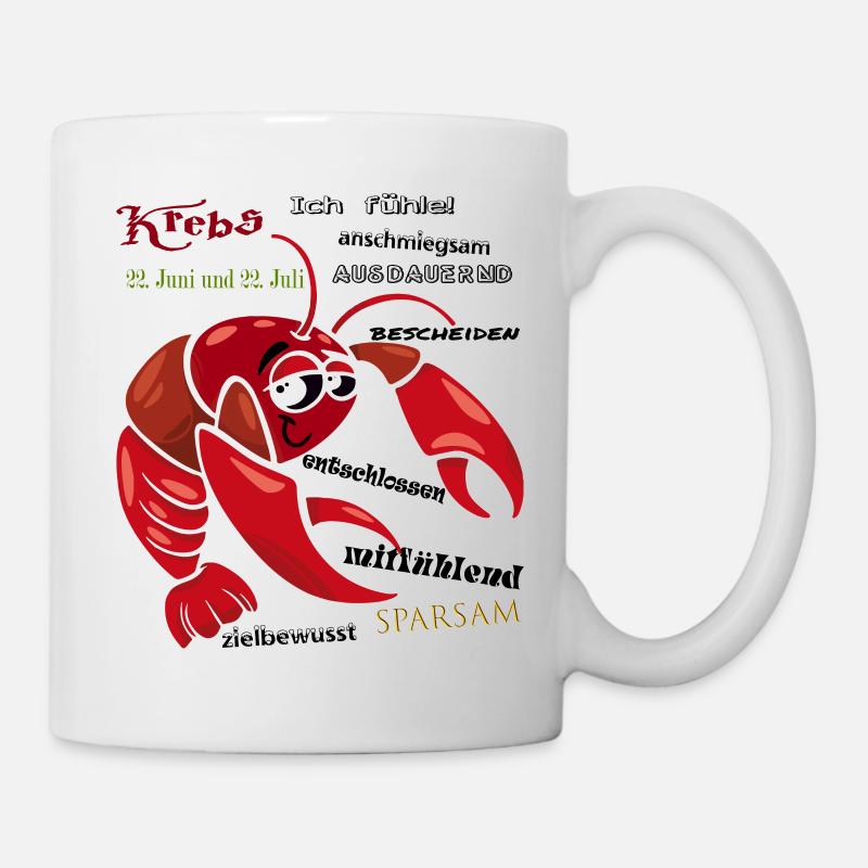 Sternzeichen krebs - Tasse - Weiß